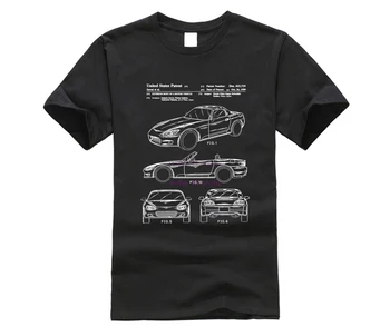 

S2000 Patent White Car t-shirt Summer Mens T Shirt