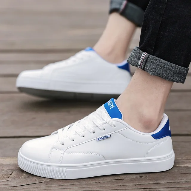 白靴男性革スニーカーカジュアル安い靴春滑走路加硫靴男のsneakers446 Aliexpress 靴