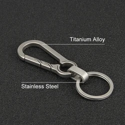 Sleek Titanium Alloy Keychain & Buckle Car Accessory (With ring)