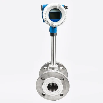 

DN50 flange connection vortex flow meter for boiler feed water with pressure compensation gas flow transmitter