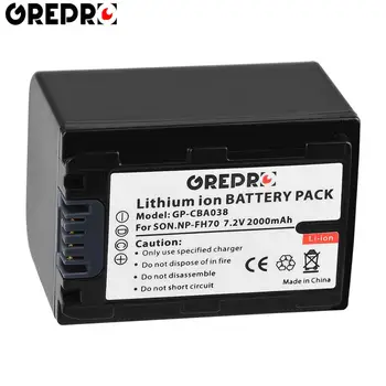 

1Pc 2000mAh NP-FH70 NP FH70 NPFH70 Battery for Sony NP FV50 FH50 FH100 FP50 FP90 battery, DCR-DVD650 HC20 HC21 HC22 HC48 HC51