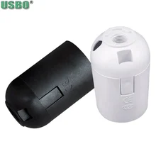 Прочный белый черный 4A 250V E27 E26 медная пластиковая кассета Энергосберегающая светодиодная лампа болт крепления головная розетка