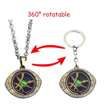 

12pcs Avengers 4 Doctor Strange necklace Iron Man Superhero Carol Danvers eye gift for men women pendant keyring fashion jewelry