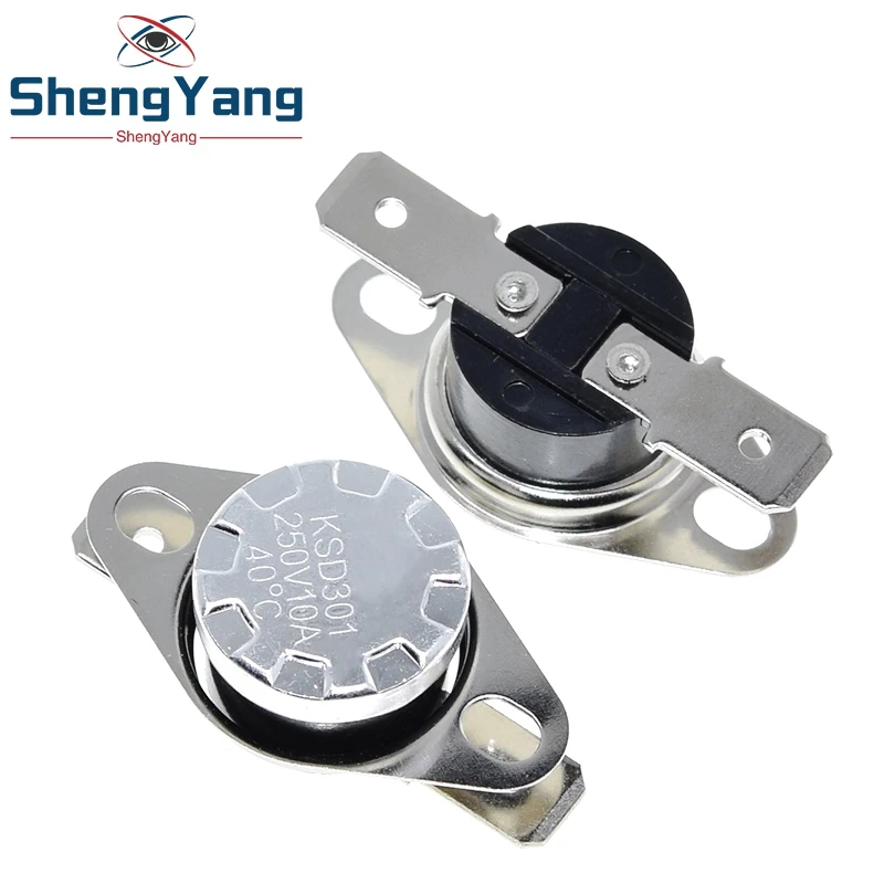 Терморегулятор температуры ShengYang KSD301 250 В 10 А С нормально замкнутым NC термостатом
