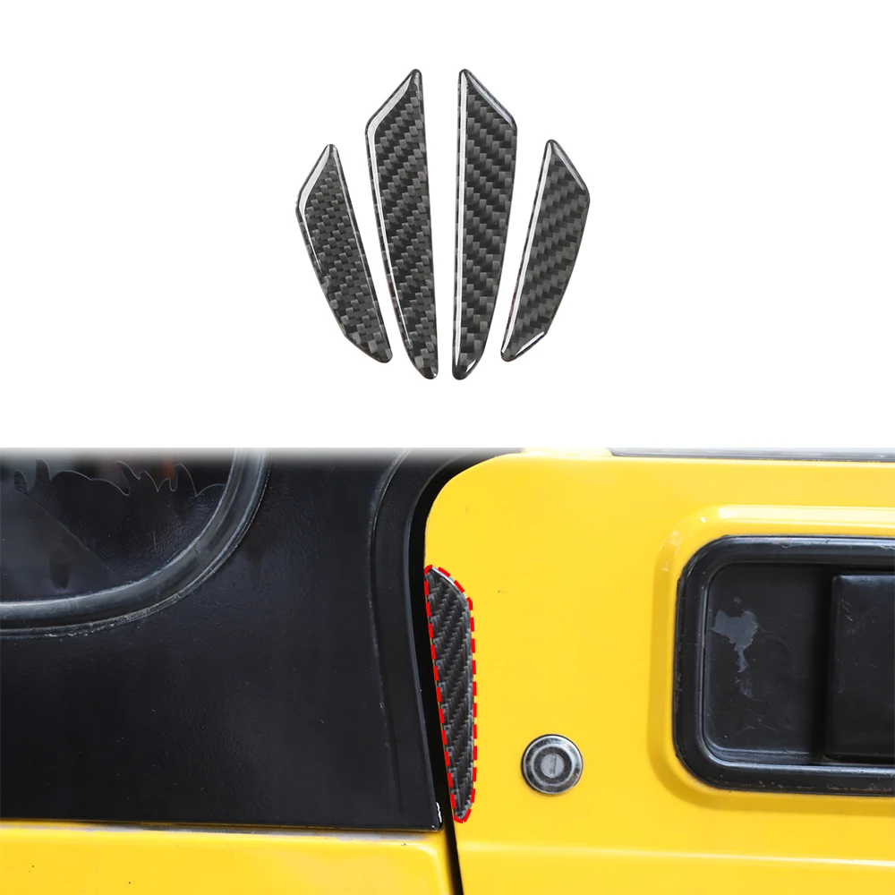 

Car Exterior Door Edge Guard Scratch Protector Strip Anti-collision Carbon Fiber Look Trim for Jeep Wrangler TJ 1997-2006 4Pcs