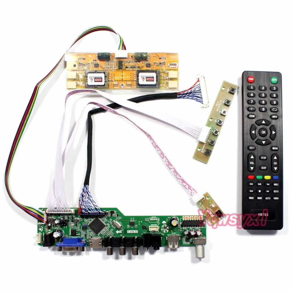 tv + hdmi vga + av usb lcd led tela placa motorista
