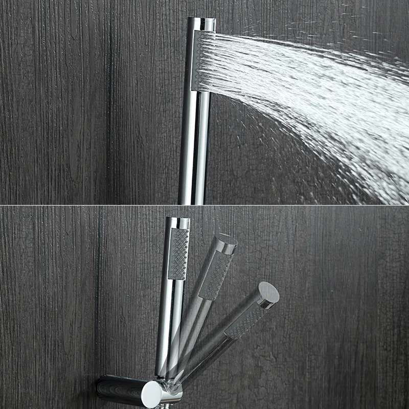 Beiluode Ванная комната хромированной латуни набор для душа дождь с отметкой уровня