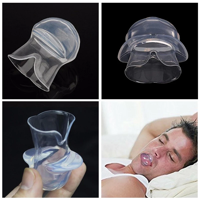 Silicone Anti Snoring Tongue Device Apnea Aid Snore Stopper Tongue Retainer Anti Snoring Mouthpiece Help Sleepless Breathing 2