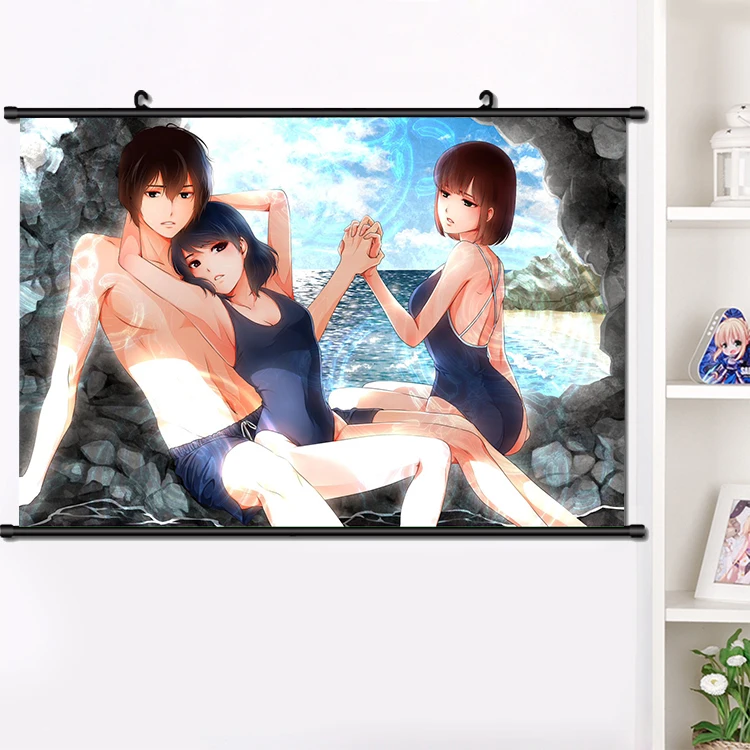 Милые аниме домашние Na Kanojo домашние девушки Rui Tachibana настенные подвесные плакаты Otaku коллекция украшений для дома Искусство 40*60 см - Цвет: A