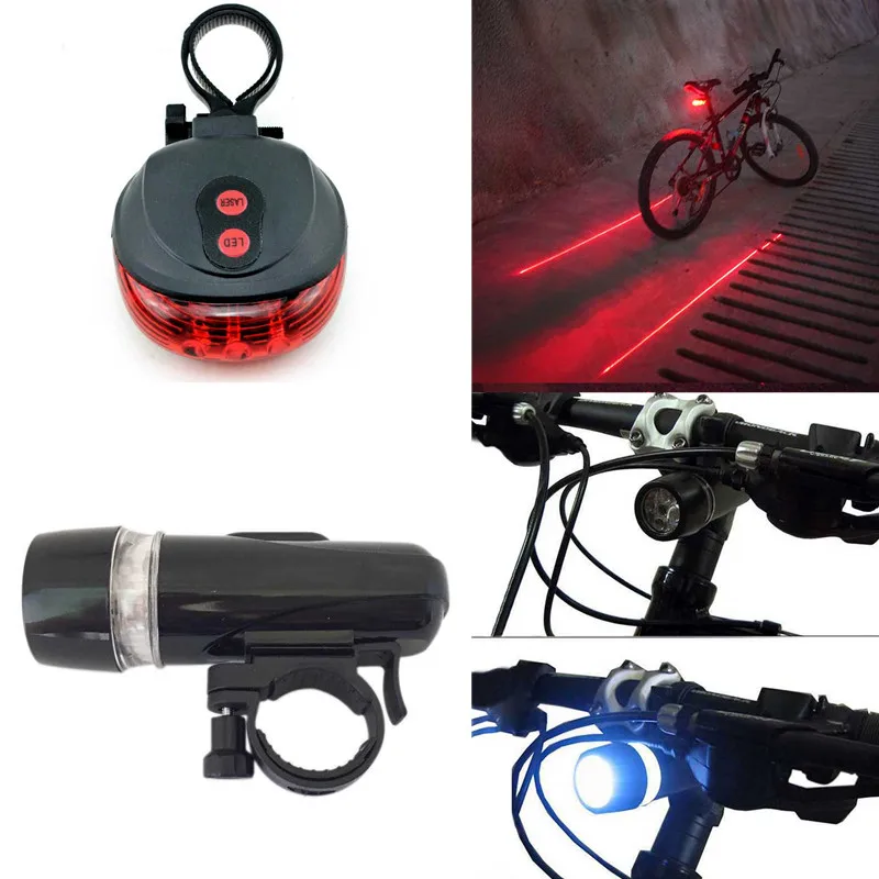 WasaFire 5 Led передняя фара для велосипеда Водонепроницаемая задняя фара для горного велосипеда фонарик для езды на велосипеде с лазером Tailight