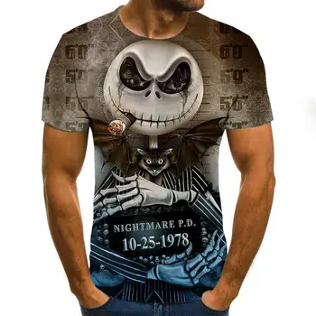 

Men clothes 2020 New Mens Summer Skull Print Men Short Sleeve T-shirt 3D print t Shirt Casual Breathable funny t shirts