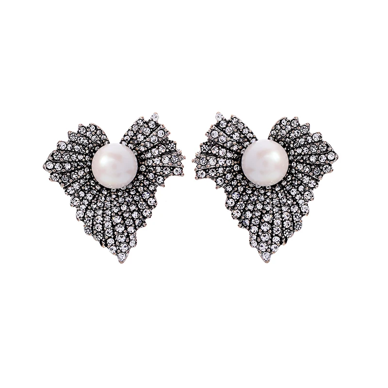vintage silver color Искусственный камень серьги-гвоздики нежные круглые розовые золотые серьги-гвоздики для женщин подарок для свиданий модные ювелирные аксессуары - Окраска металла: vintage silver color