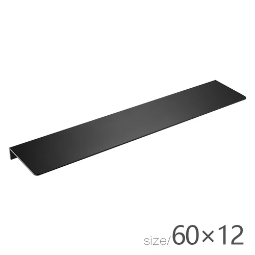 60cm black punch Серебристые матовые полки для ванной комнаты, органайзер, скандинавские настенные утолщенные алюминиевые стеллажи для хранения, металлические полки для душа - Цвет: 60cm black punch
