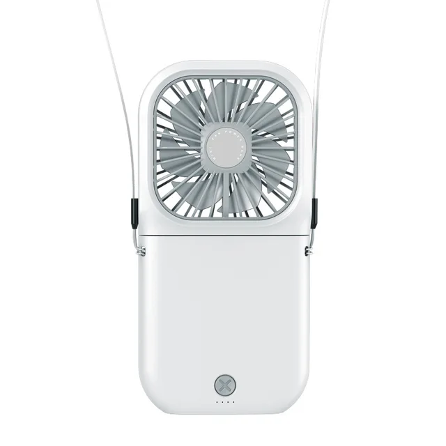 Hanging Neck Fans Mini Portable Folding USB Small Fan Mute Power Bank Portable Handheld Desktop Multi Function Charge Fan_voghion.com