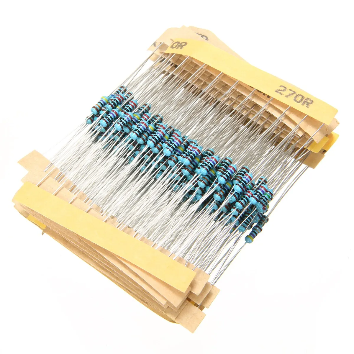 300pcs/lot 1/4 Watt Metal Film Resistor Assortment Kit 30 Different Values 1Ω-1MΩ ohm Range Resistors Resistance