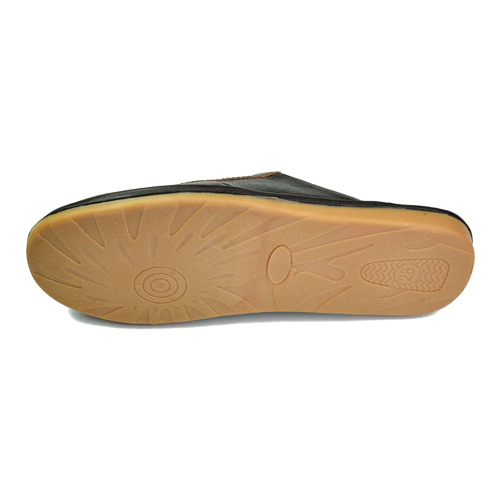 Genuine Cow Leather slippers couple indoor non-slip men women home fashion casual single shoes PVC soft soles spring summer 508