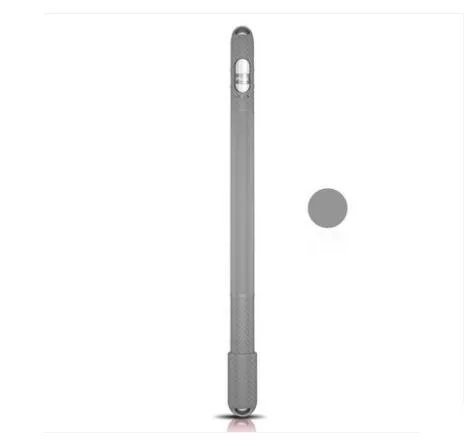 Цветной мягкий силиконовый совместимый для Apple Pencil 2/1 чехол совместимый для iPad планшета стилус защитный чехол - Цвета: For Pencil 1 Gray