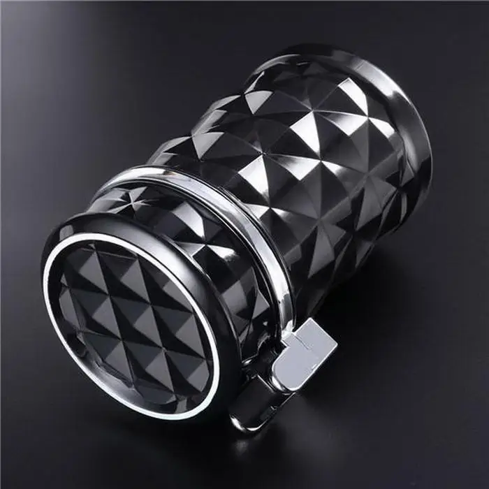 Sailnovo Blue LED Light Car Ashtray Fireproof Material Easy Clean Car Ashtray Fit Most Auto Car Cup Holder Car Accessories