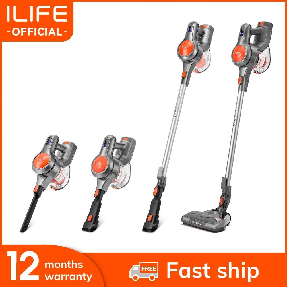 ¡Novedad! Aspiradora portátil ILIFE H70 de 21000Pa potente, palo de succión inalámbrico, aspirador de 1,2 L, gran cubo de basura|Aspiradoras|   - AliExpress