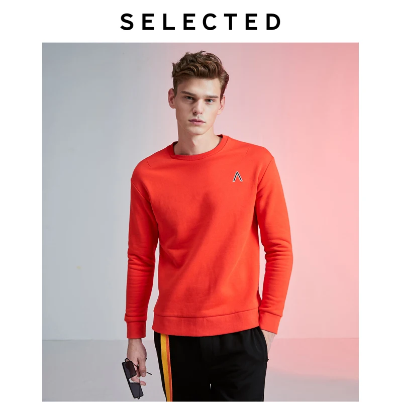 

SELECTED Men's Suede Drop-shoulder Embroidered Sweatshirt LAB|41944D501