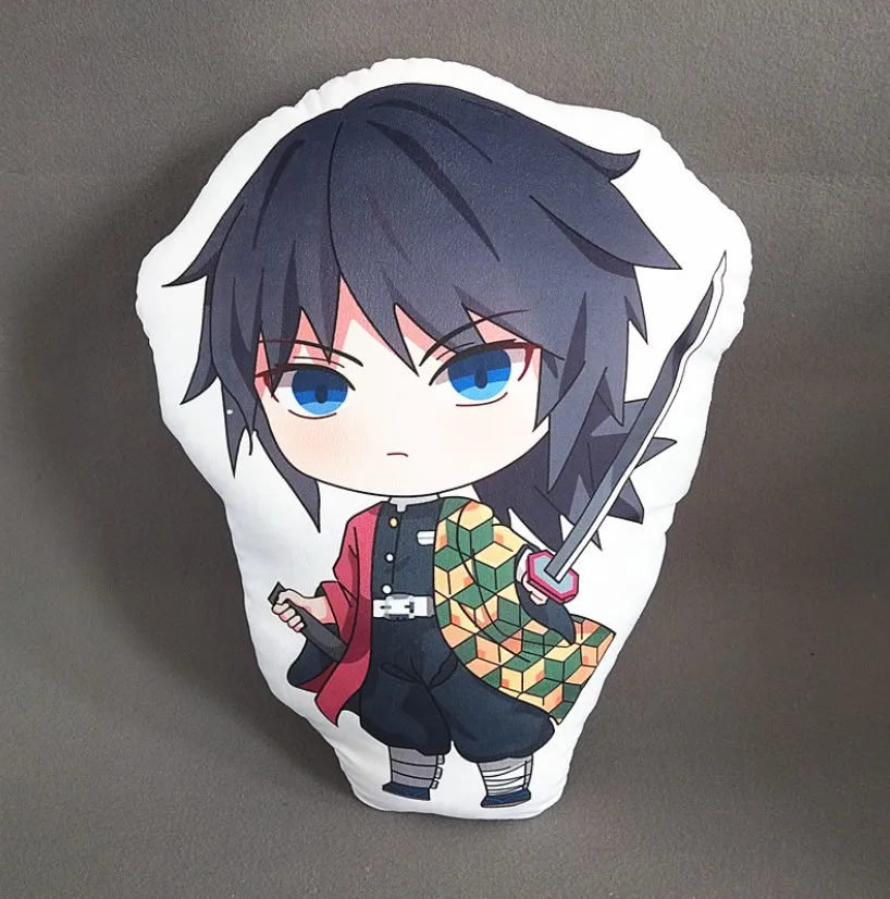 C Аниме Kimetsu no Yaiba Печать Подушка плюшевая игрушка Kamado Tanjirou Nezuko Q veision Подушка игрушка 45 см подарки - Цвет: C