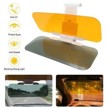 

E-FOUR Car Windshield Visor Night Anti-Glares 2 in 1 Premium Quality Universal Sunshade and Night Vision Anti-Dazzle Windshield