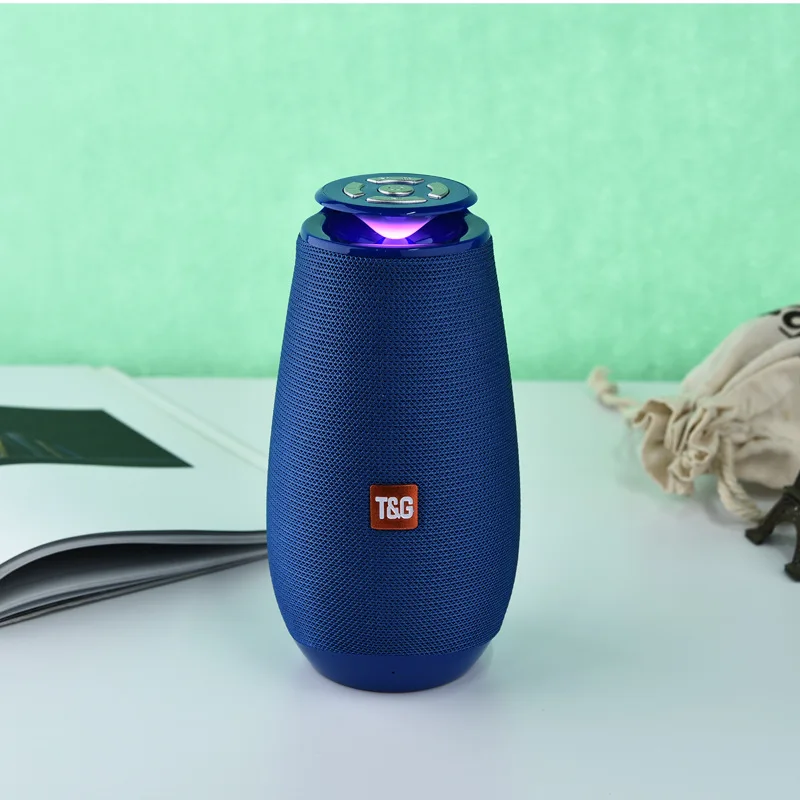 NewLEDflash Bluetooth динамик наружная портативная беспроводная звуковая колонка сабвуфер двойная Громкая связь поддержка голосового вызова TFcard радио динамик - Цвет: Синий