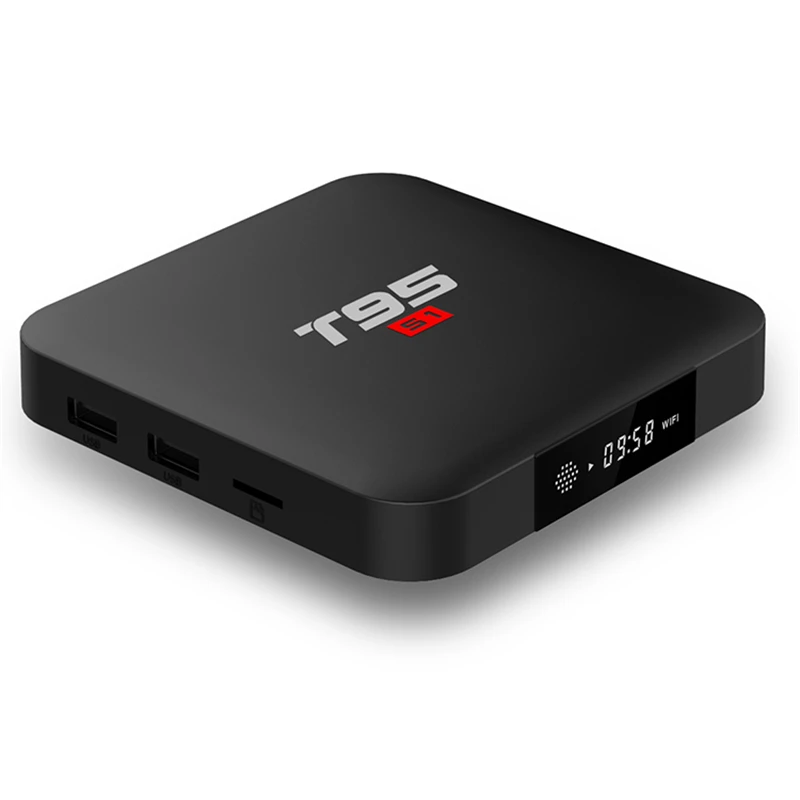 ILEPO T95 S1 Android 7,1 Смарт ТВ Box Amlogic S905W 4 ядра, 2 Гб оперативной памяти, 16 Гб встроенной памяти, светодиодный Дисплей 2,4G, Wi-Fi, 100M LAN Ip ТВ подписки Ubox