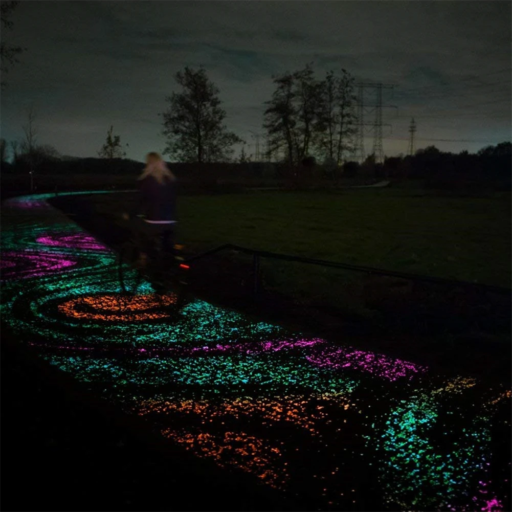 100Pcs Garden Luminous Glowing Stone Glow In The Dark Pebble Garden Path Fish Tank Landscaping Decoration Luminous Stones