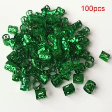 100 шт., украшение, мини многоразовый инструмент для волос, коса, кольцо для укладки, дреды, манжеты, алюминиевые аксессуары, гибкие бусины, сделай сам