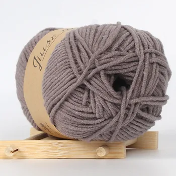 

5 Strands Tencel Bamboo Charcoal Cotton Yarn Practical DIY Handcraft Fine Wool Line Crochet Thread Soft Baby Milk Cotton Yarn