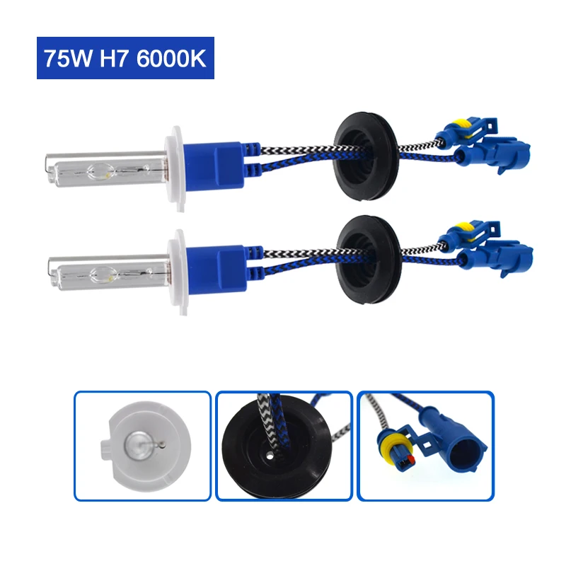 Car Headlight 75W Xenon H1 H3 H7 H11 9005 9006 D2H HID Bulb For 70W 75W HID Xenon Ballast Kit Ceramic 4300K 6000K 75W HID Bulb (5)