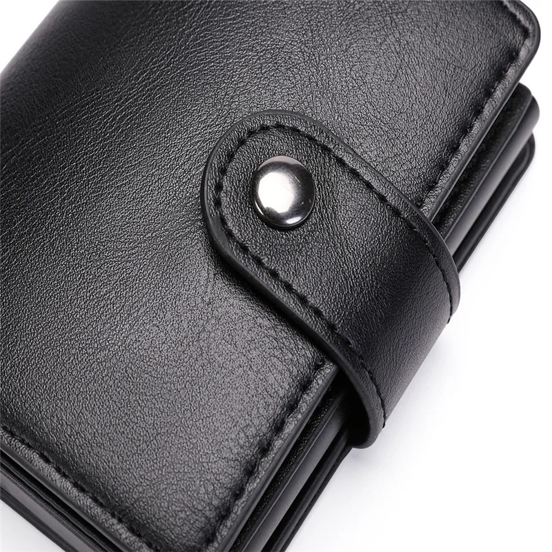 Customized Name Credit Bank Card Holder Wallet Men Anti Rfid Blocking Protected Magic Leather Slim Mini Money Wallets Cards Case