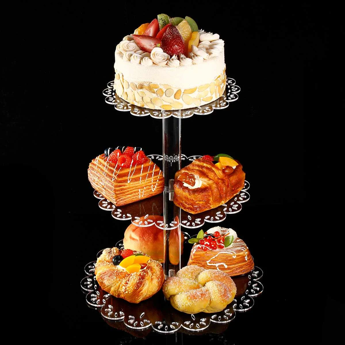 3 Tier Acrylic Cake Stand Storage Rack Wedding Decoration Party