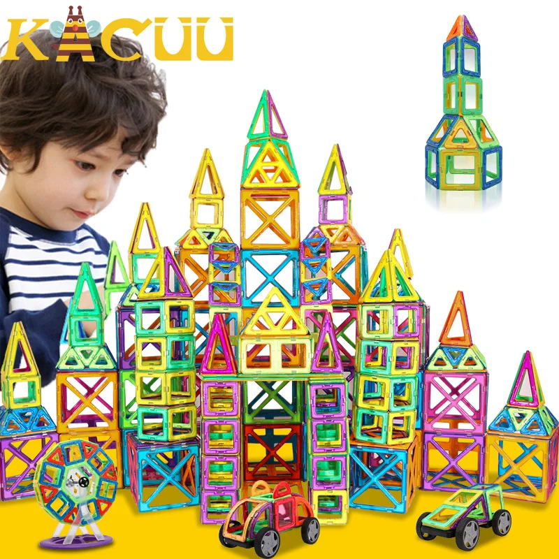 

2020 Hot Magnetic Designer Construction Model & Building Toys Plastic Magnetic Blocks Set DIY Magnet Educational Toys Baby Gift