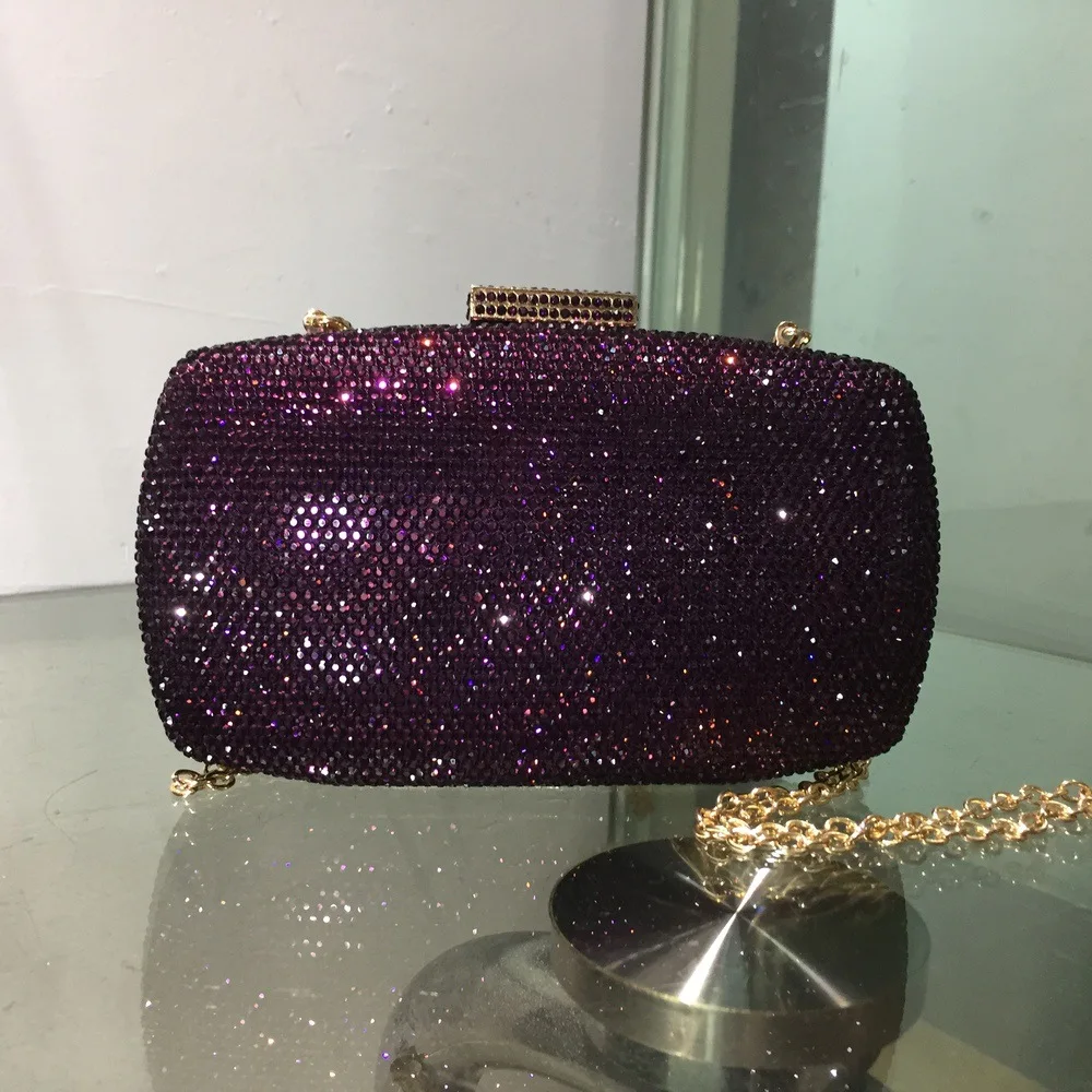

Europe And America Diamond Set Evening Bag Clutch Diamond Evening Bag Bride Square Sling Bag Chain WOMEN'S Bag