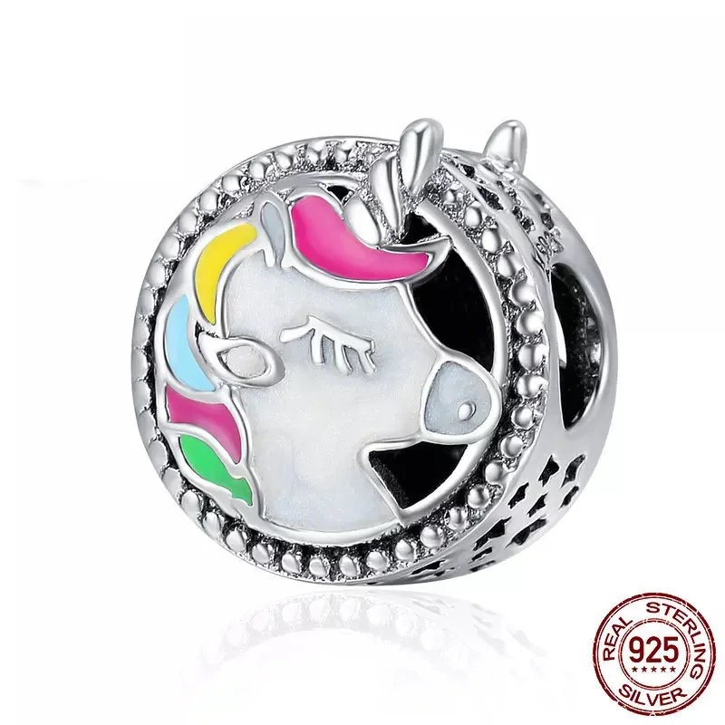 Стильный wish unicorn подвеска в форме короны подходит к оригиналу Pandora Подвески Серебро 925 браслет брелок diy ювелирные изделия для женщин