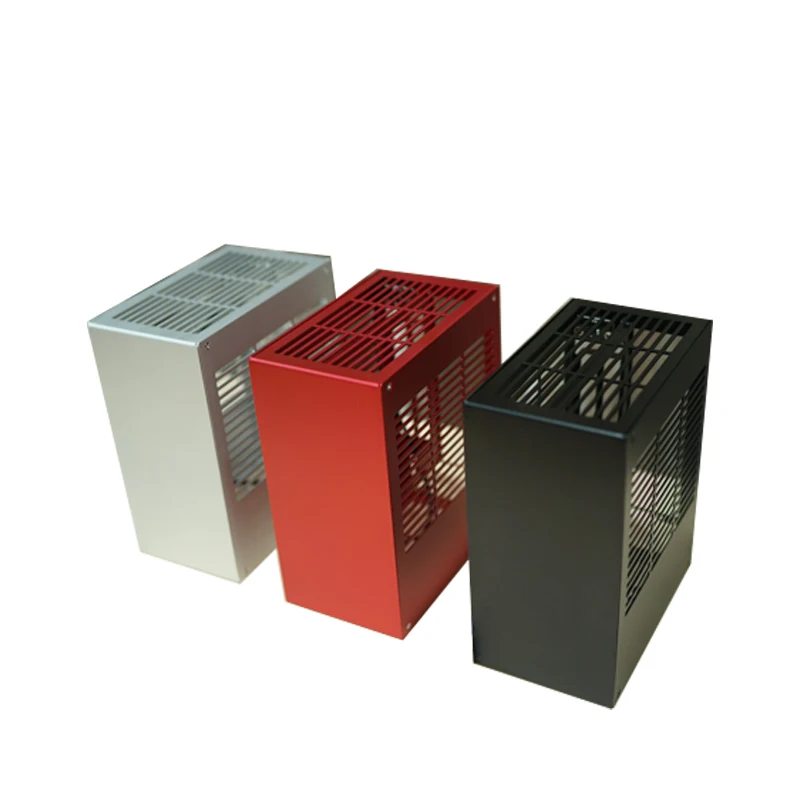 Todo o Alumínio Htpc Pequeno Chassis Jogo Computador Case Suporte Placa Gráfica Rtx2070 i7 8700 Pk39 K39 Itx