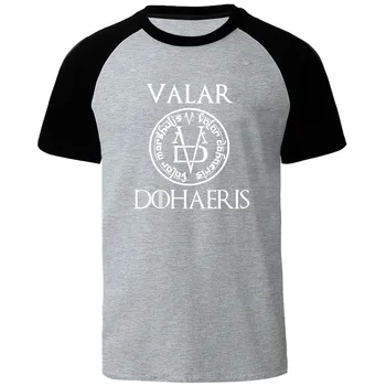 

Mens cool raglan tee shirts Hot Valar Morghulis Valar Dohaeris Hip Hop 2020 Casual homme t-shirts crew neck Game Of Thrones tops