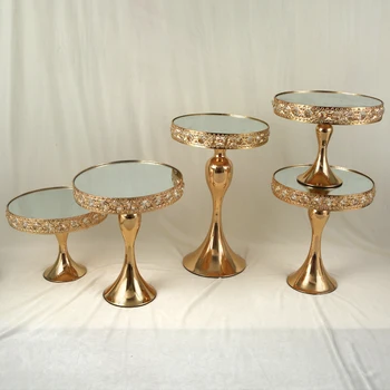 

1pcs-5pcs mirror Cupcake Display Metal Cake Stand for mariage party event wedding decoration