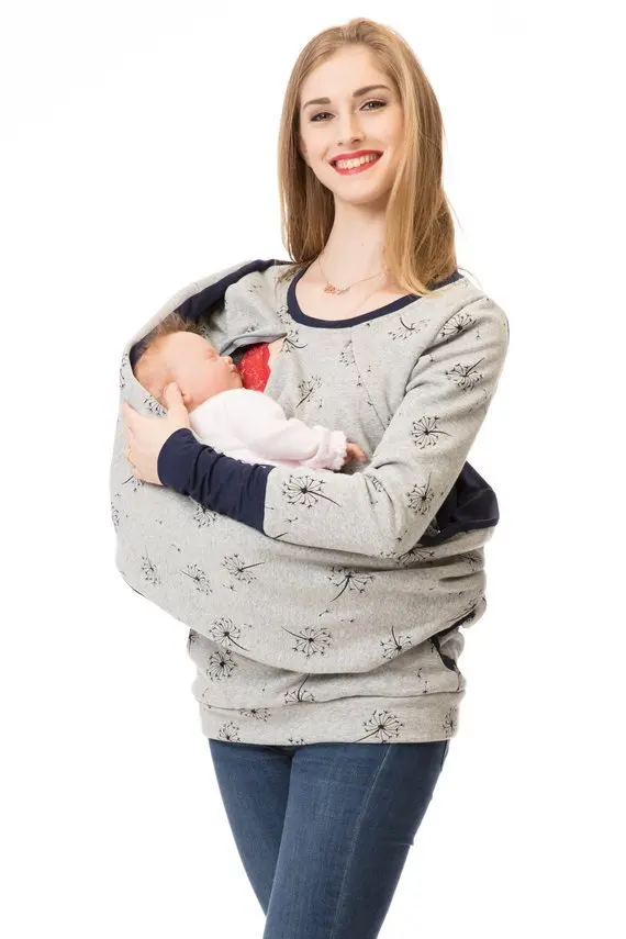 Толстовка для грудного вскармливания, зимняя Футболка для беременных женщин, топ с капюшоном для беременных, одежда для кормящих мам