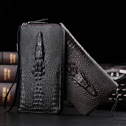 Men Wallets High Quality clutch leather purse Card Holder Male Purse Zipper Large Capacity phone bag new Wallet For Men carteira