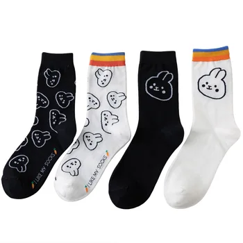 

Lovely Cartoon Rabbit Cotton Women Socks Casual Sprots Comfortable Ankle Socks For Female Stylish Joker Hipster Sox Trendy