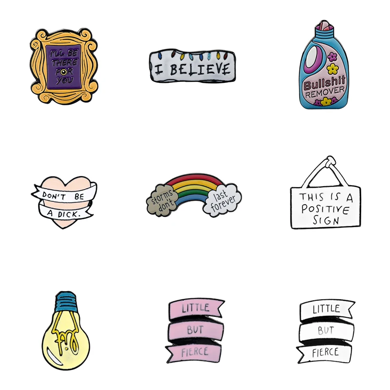2020 борьба брошь я считаю эмалированная брошка Друзья Pin рюкзак штифт