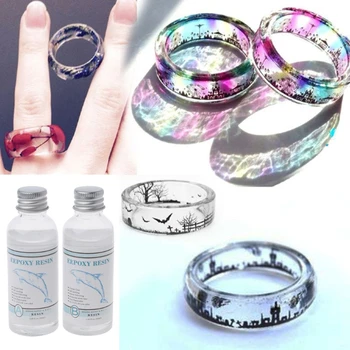 

3 Ounce Clear Crystal Resin AB Resin 1:1 Clear Hard Epoxy Resin Jewelry Making New