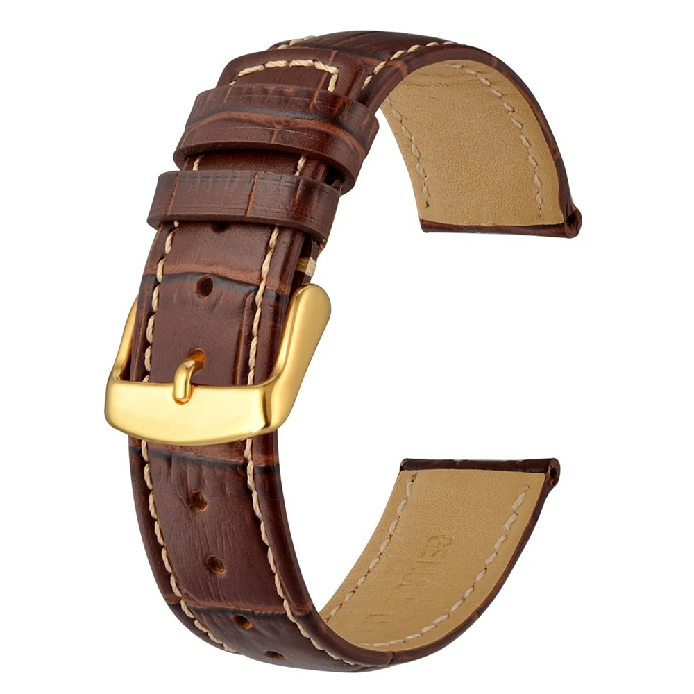 Anbeer ремешок для часов 18 мм 20 мм 22 мм роскошный бизнес-стиль браслет из натуральной кожи для мужчин и женщин