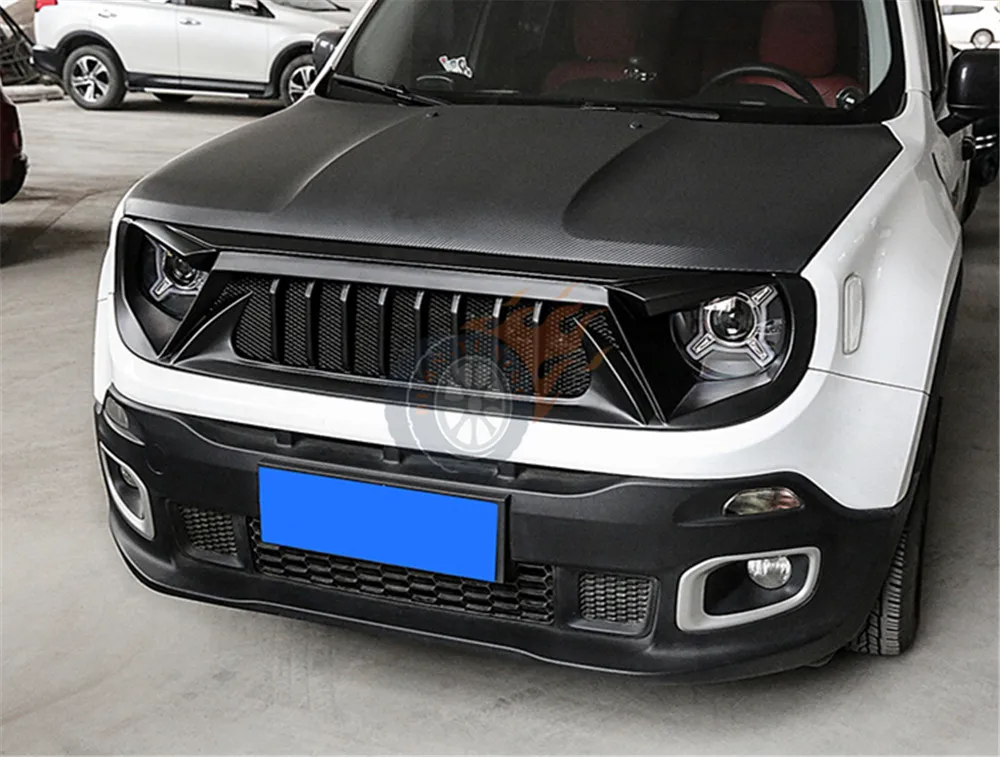 Angry Birds стильная решетка ABS для Jeep Renegade- черная сотовая сетка гоночная решетка передний бампер отделка автомобиля Стайлинг запчасти