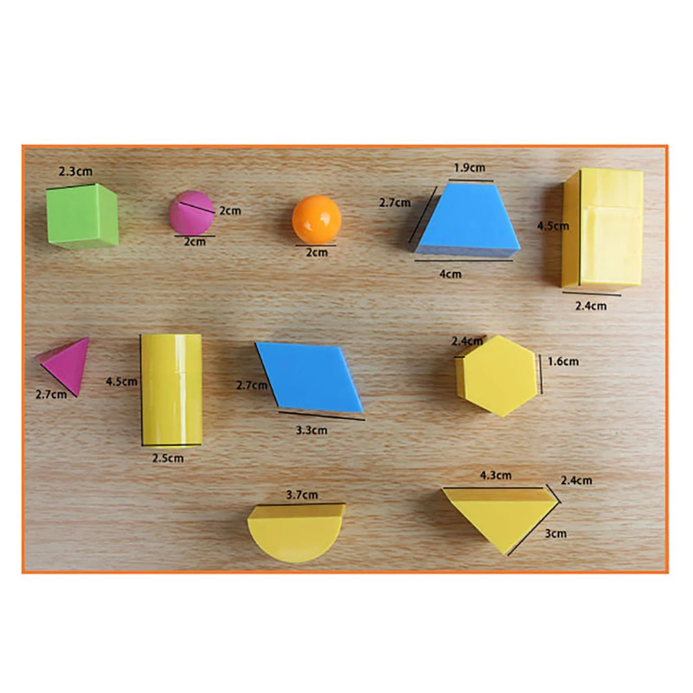 24 шт. 3D геометрические Твердые Многоцветный форма визуальные аппараты математическое образование игрушка для школьников Исследуйте геометрию объема