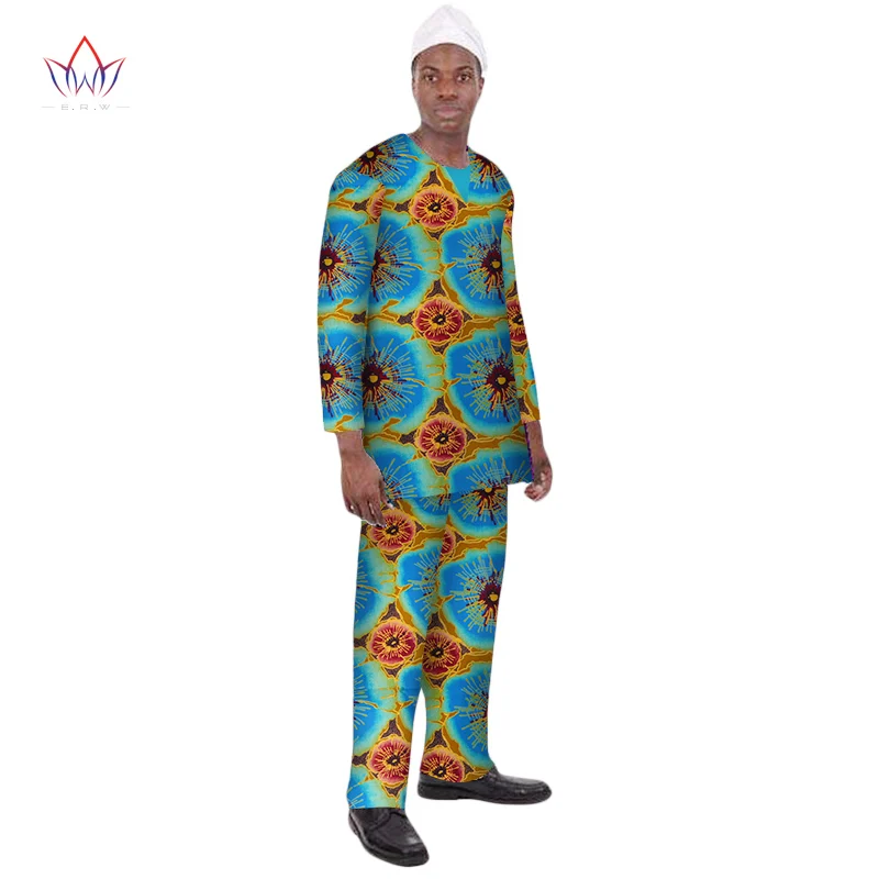 

2017 Customized Africa Clothing Men Trousers & Tops Set Africa Style Wax Short Sleeve Pants + T shirt Plus Size 6XL WYN103