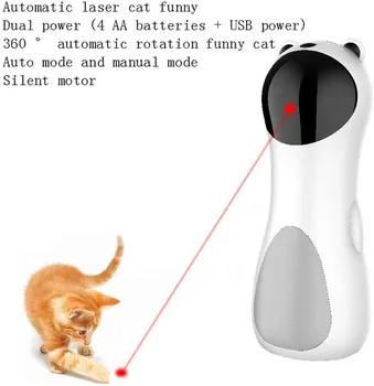 

LED Laser Cat Interactive Toy Auto Rotating Cat Funny Toy Exercise Training Entertaining Toy USB Charging